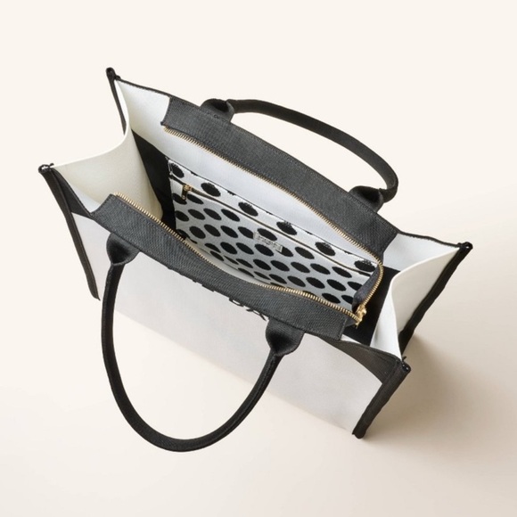 Kate Spade X Target NWT Black and White Large Tote It’s in the bag - Picture 3 of 8